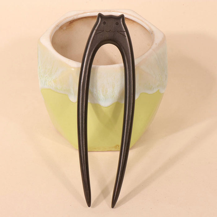 PF133 - Cat Wooden Hair Sticks - Wholesale