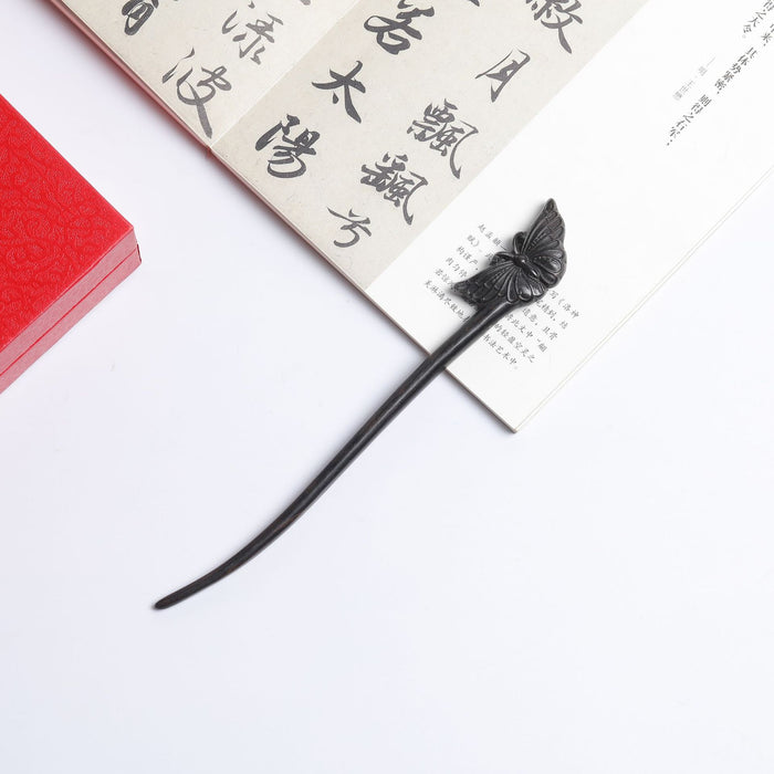 PF154 - African Blackwood Butterfly Hair Sticks - Wholesale