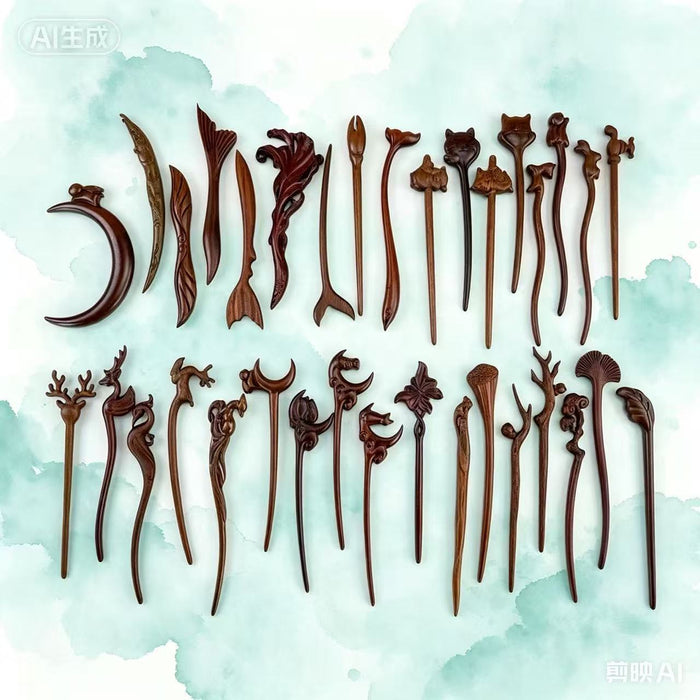 PF175 - Lacewood Hair Sticks - Wholesale
