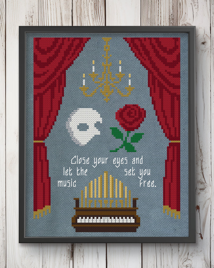 Phantom of the Opera Cross Stitch Pattern