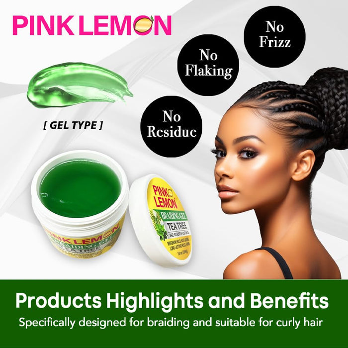 PINK LEMON Braiding Gel - Tea Tree