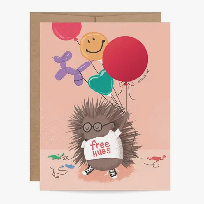 Porcupine Scratch-off Birthday Card