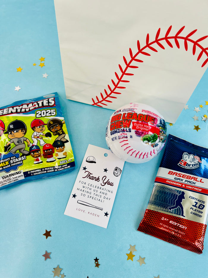 Pre-Made Baseball Homerun Party Favor Set