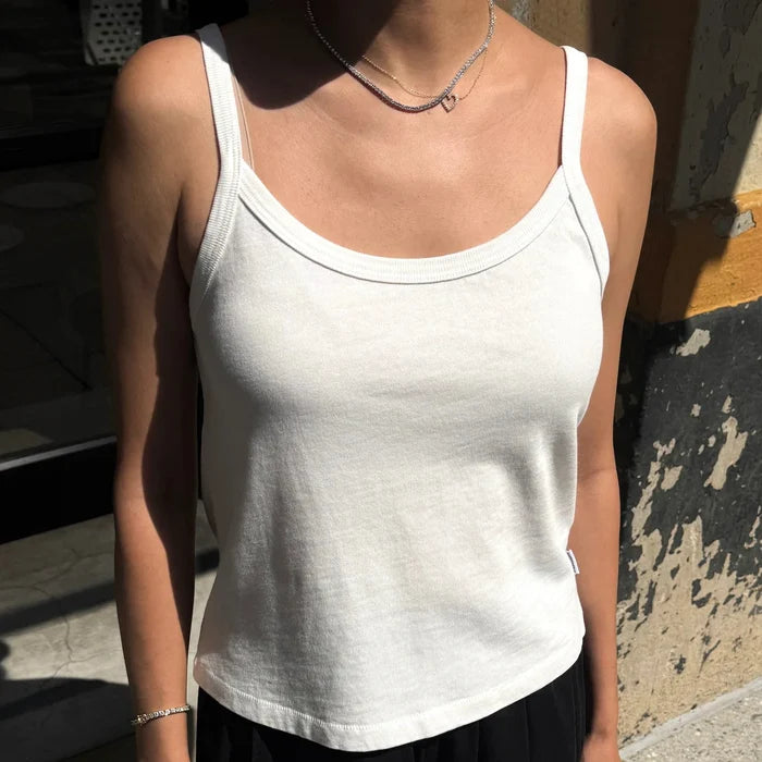 Premium Jersey Dana Cami in Vintage White