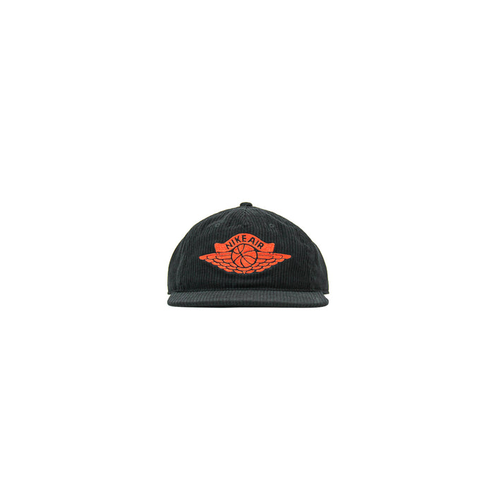 Jordan Pro Unstructured Corduroy Hat (Black/Red)
