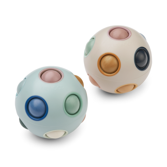 Liewood - Puzzle Ball - Solene - Set Of 2 - Ice Blue Multi Mix