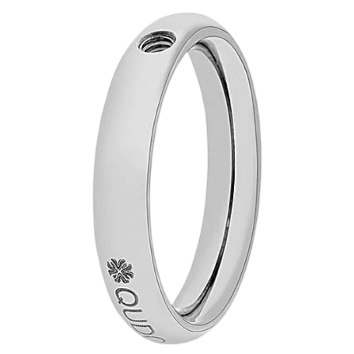QUDO interchangeable ring, interchangeable ring base, stainless steel interchangeable ring, Swarovski interchangeable jewelry, customizable ring QUDO, German interchangeable jewelry silver