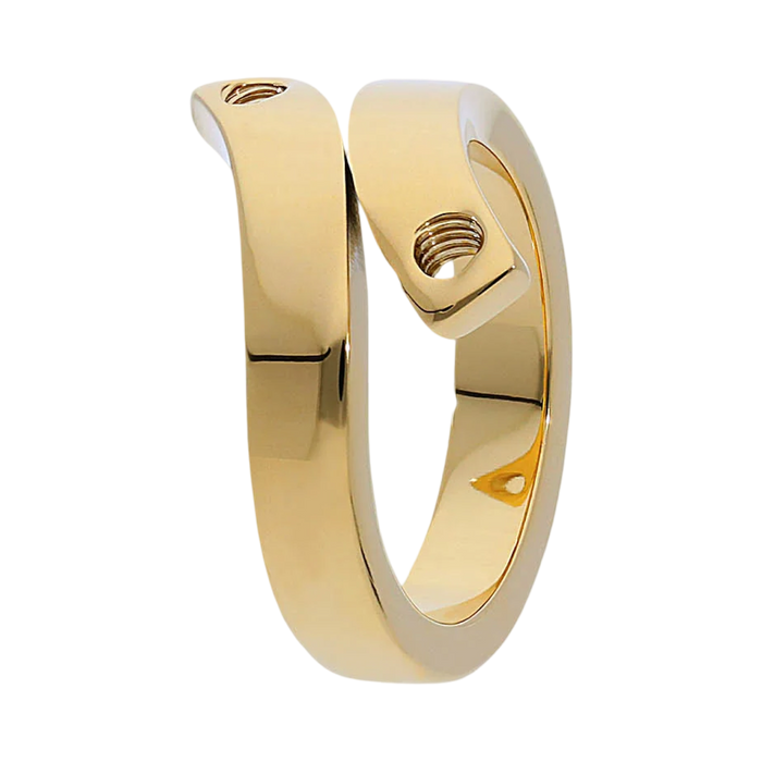 QUDO ring base, QUDO Due ring, interchangeable ring, gold interchangeable ring, customizable jewelry, Swarovski crystal ring base, German jewelry, stackable ring, gold fashion ring, QUDO topper ring, interchangeable jewelry, build your own ring, collectible jewelry, luxury fashion jewelry, modern gold ring