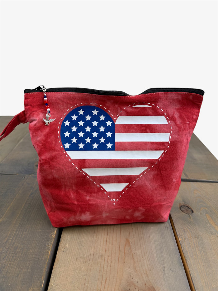 Quilted Americana Project Bag