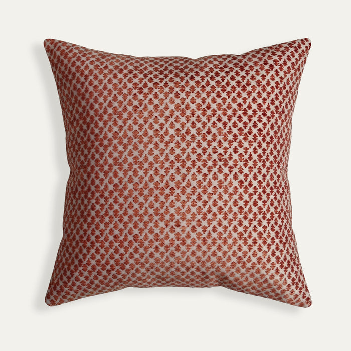 Quinn Ginger pillow in textured ginger chenille jacquard fabric, made-to-order with short lead times, crafted in the USA