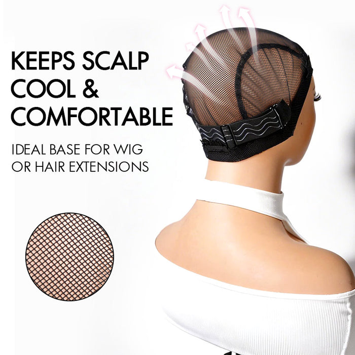 qvr black wig cap for protective hairstyle base