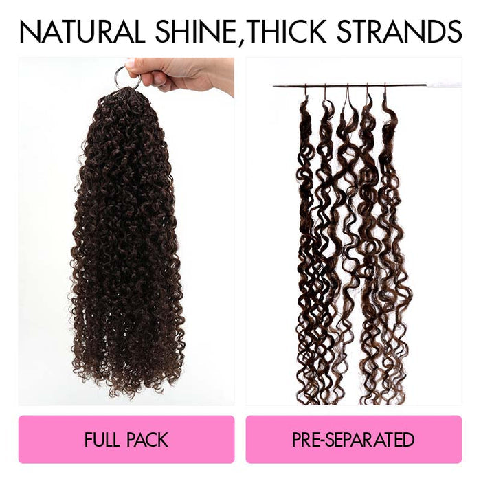 qvr human hair crochet braids dark brown curls for locs and twists