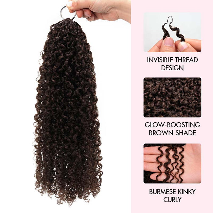 qvr crochet hair extensions burmese kinky curly for dreadlocks protective look