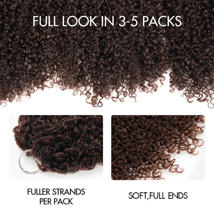 qvr miracle knots human hair feather crochet hair kinky curls for black women
