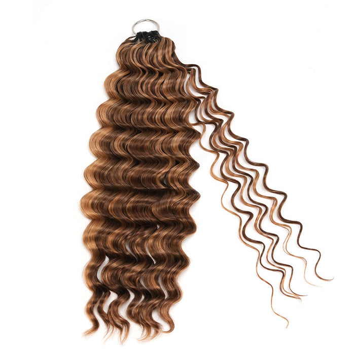 qvr deep wave p4/27 feather crochet human hair, crochet braids for protective styles