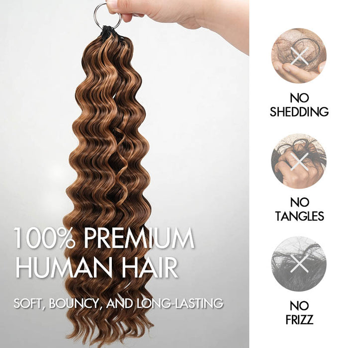 qvr 100% premium human hair crochet braids, no shedding and tangles