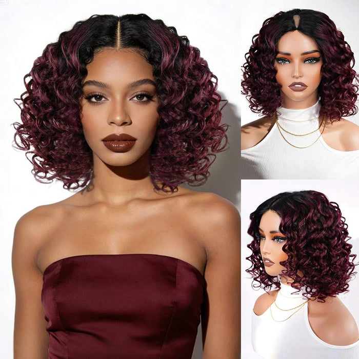 qvr glueless human hair wigs big curly bob wigs for black women protective hairstyle