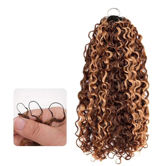 qvr twist curly feather crochet, highlihted crochet braids