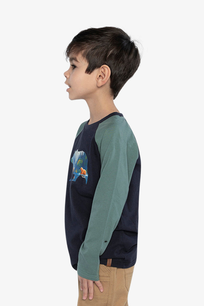 Raglan T-Shirt Dark Blue And Green-2