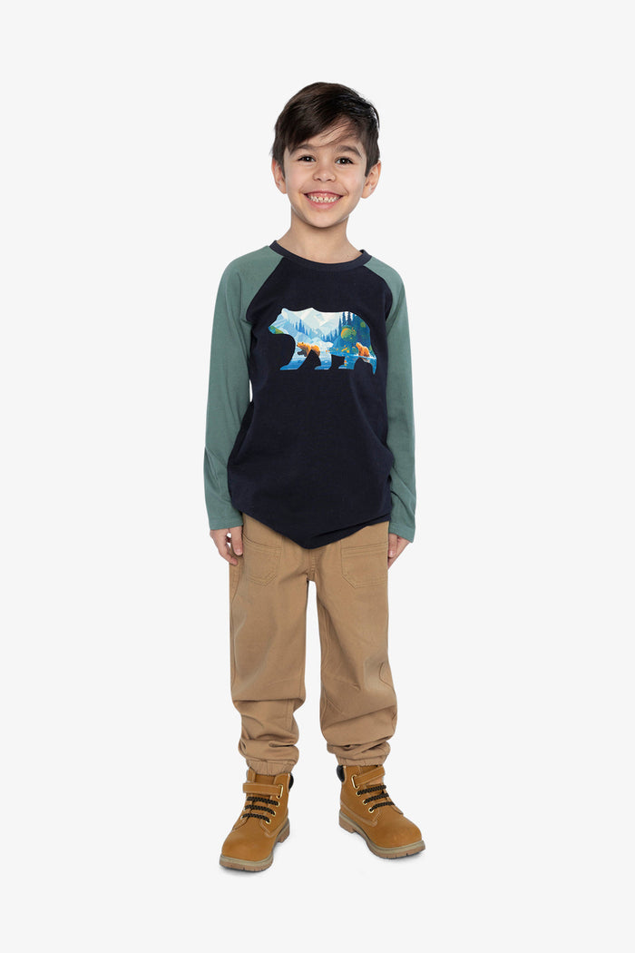 Raglan T-Shirt Dark Blue And Green-4