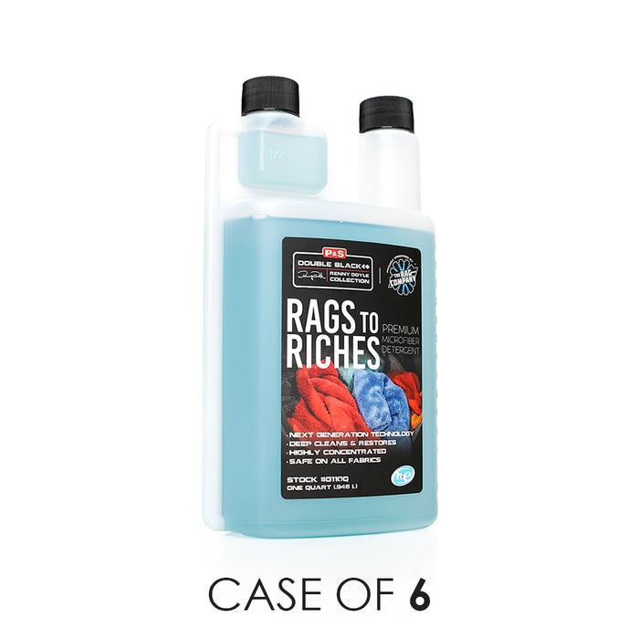 A bottle of P & S Rags to Riches on a white background with the text 'Case of 6'.