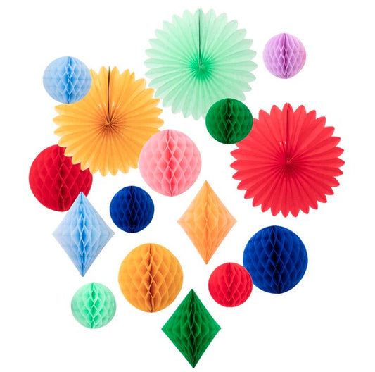 Rainbow Honeycomb Decoration Kit