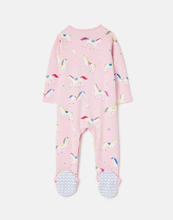 Razamataz Organically Grown Cotton Printed Babygrow - Pink | Joules - Joules