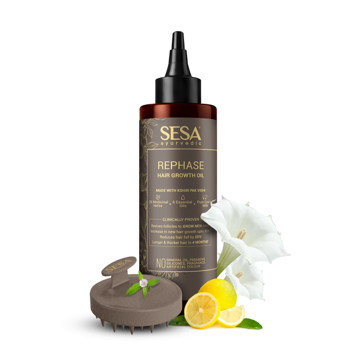 Rephase 2 Step Hair Growth Kit (Oil + Massager)