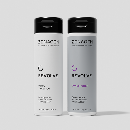 Zenagen Revolve Men’s Shampoo and Conditioner for thinning hair, scalp care shampoo and lightweight conditioner system for fuller, thicker-looking hair, volumizing hair care for fine hair, salon-quality men’s hair products