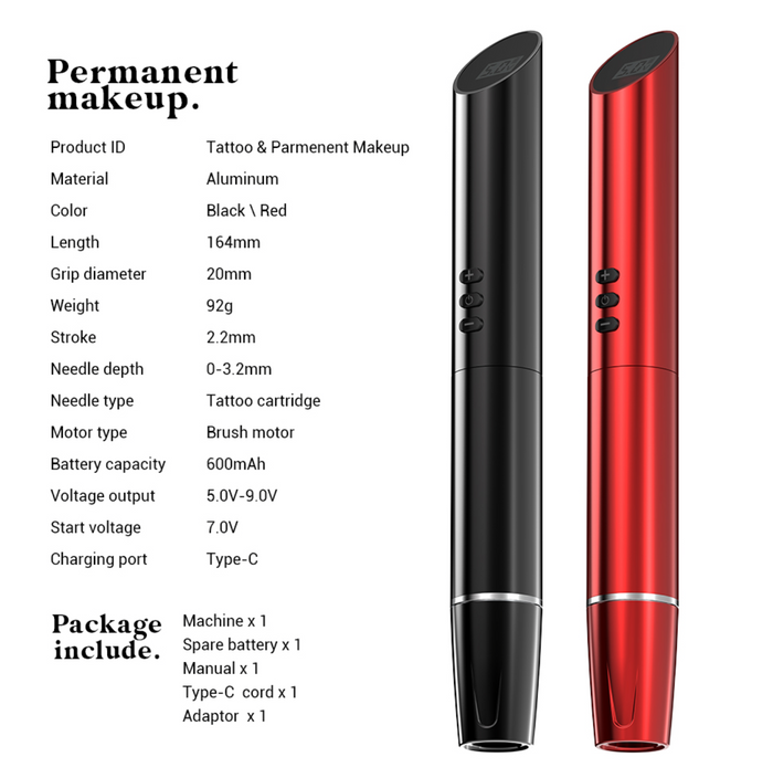Rhein Wireless Permanent Makeup Pen With German Motor