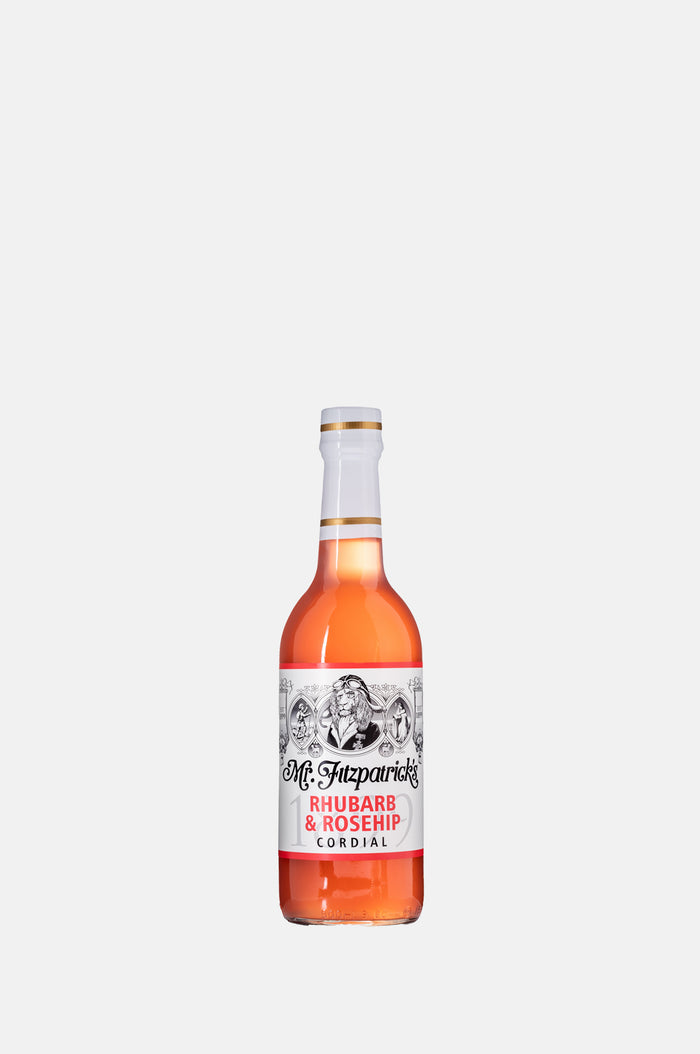 Mr Fitzpatricks Rhubarb & Rosehip Cordial.