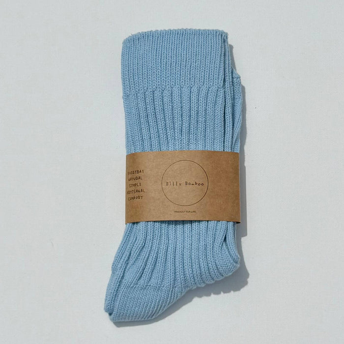 Ribbed Cotton High Socks