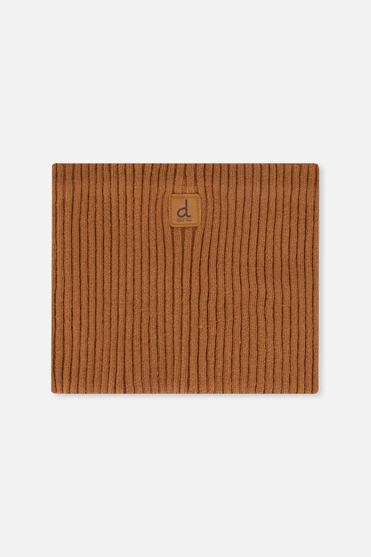 Ribbed Knit Neckwarmer Brown Sugar-0