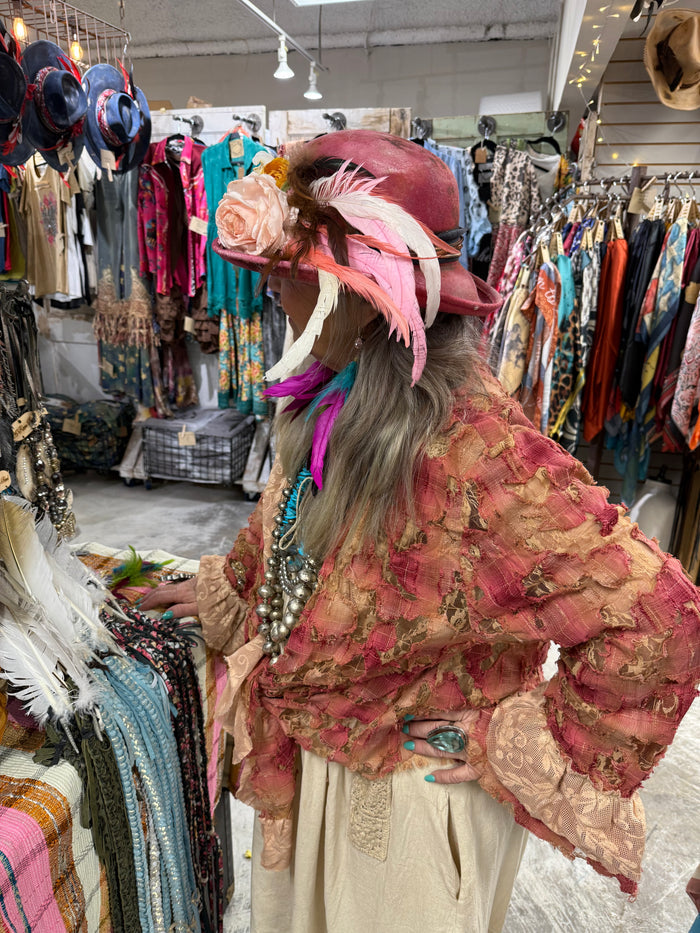 Rose Garden Glimmer Hat by A Rare Bird