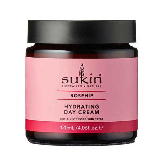 Jar of Sukin's Rosehip Hydrating Day Cream