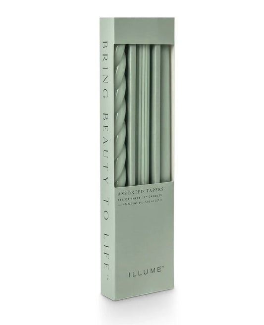 Sage Assorted Tapers 3pk