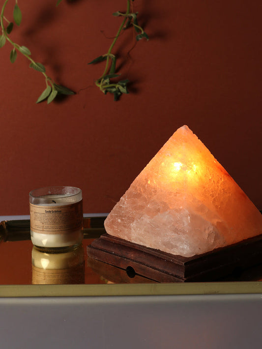 Salt Lamp Pyramid Shape 2-3kg | One Colour-Image 1