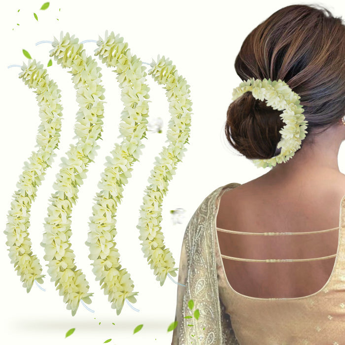 SANAS Artificial Mogra Gajra Hair Accessories for Women 4 Pcs