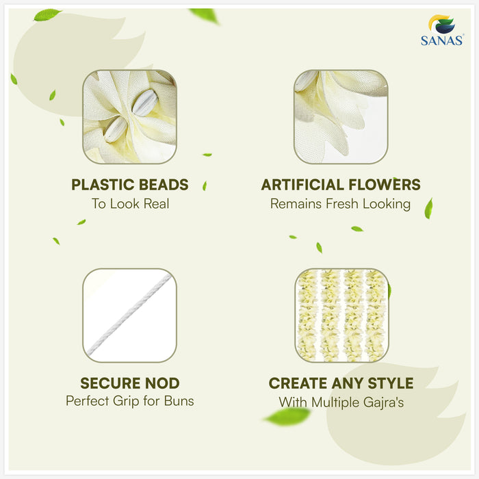 Bridal Hair Accessories for Women Artificial Mogra Gajra