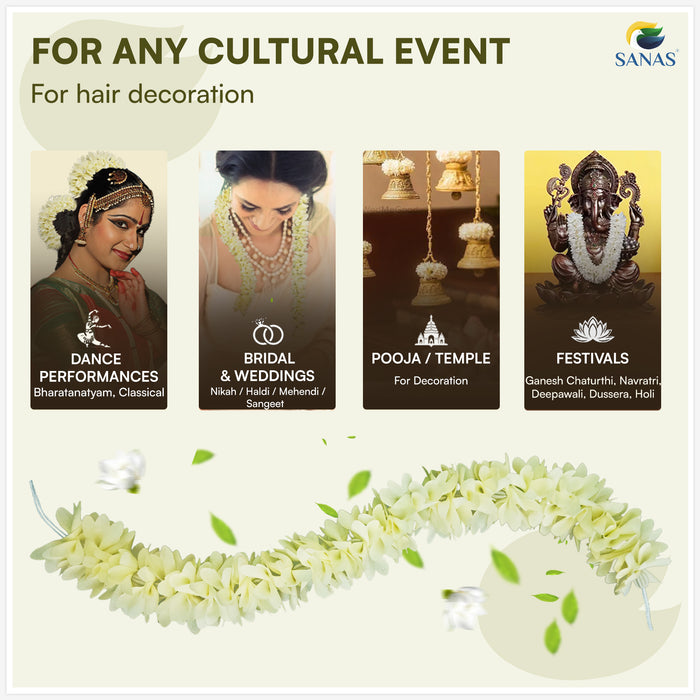 Reusable Artificial Mogra Gajra Hair Accessories for Women