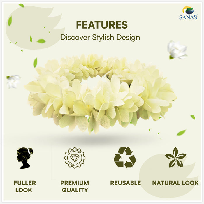 SANAS Jasmine Flower Gajra for Bridal Hairstyles