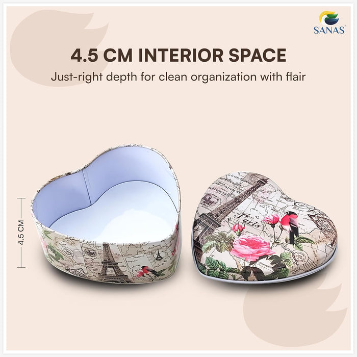 Birdmap Design Metal Storage Box Set of 3 for Home Organization