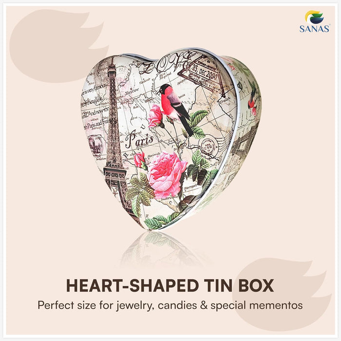 Premium Jewelry Organizer Box Set in Heart Shape with Secure Lids