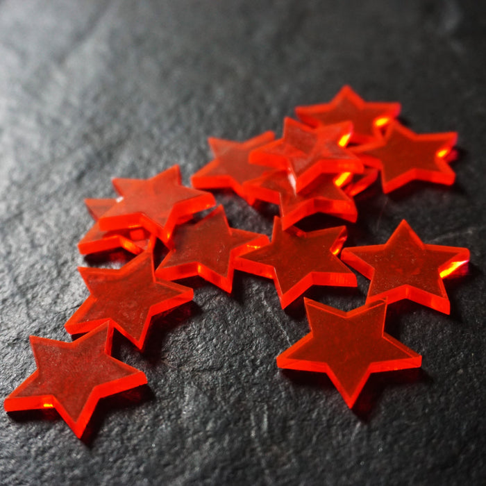 fluorescent Red / Shining Star / 50 pieces