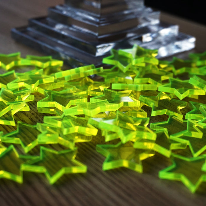 fluorescent Green / Shining Star / 50 pieces