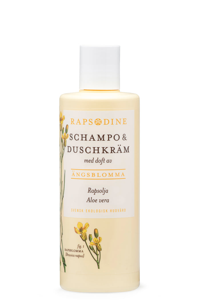 Svenskt, ekologiskt schampo & duschkräm, 250 ml från Rapsodine