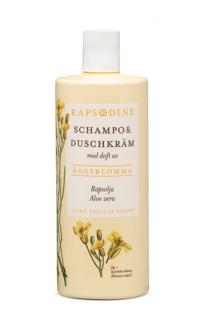 Svenskt ekologiskt schampo & duschkräm, 500 ml från Rapsodine