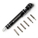 Screw'd Up - 6-in-1 LED Mini LED Screwdriver - Black - Plunkett's Hallmark