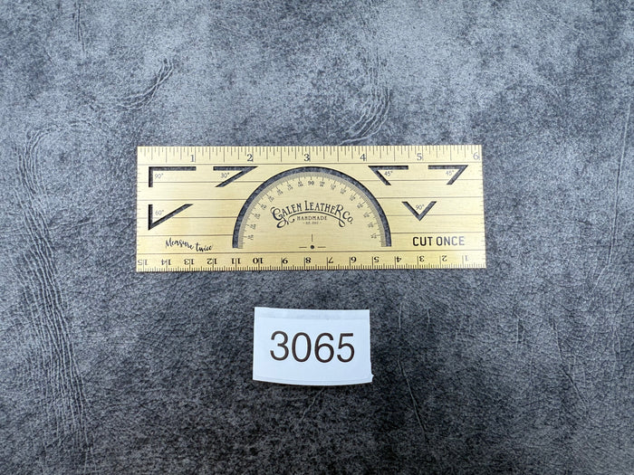 SECONDS - The Geometer's Tool – Master Brass Ruler for Angles, Lines & Measurements - 3065