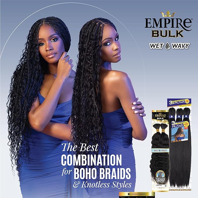 Sensationnel Empire bulk braiding – wet and wavy French Bulk  18” HH